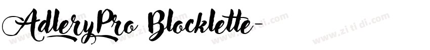 AdleryPro Blocklette字体转换